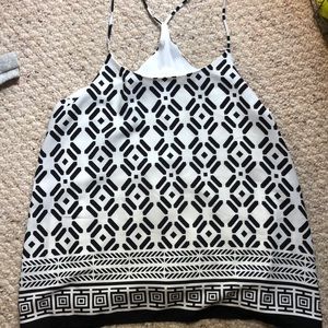White and black design tank top